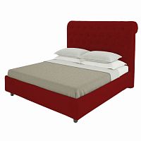 кровать подростковая с каретной стяжкой 140х200 красная sweet dreams в Бийске