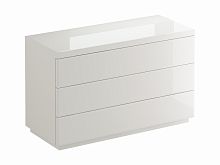 комод kristal 3 ящика белый глянец в Бийске