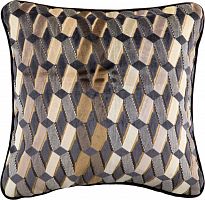 подушка декоративная синяя в мелкий ромб weave в Бийске