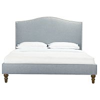 кровать двуспальная 180х200 серо-голубая fleurie р в Бийске