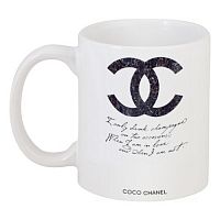 кружка с рисунком drink champagne. coco chanel в Бийске