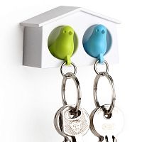 держатель+брелок для ключей двойной mini sparrow зеленый-голубой в Бийске