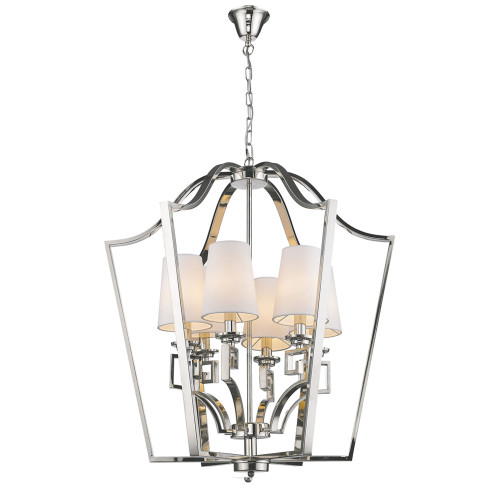 люстра presidential 6 от delight collection белая/никель в Бийске