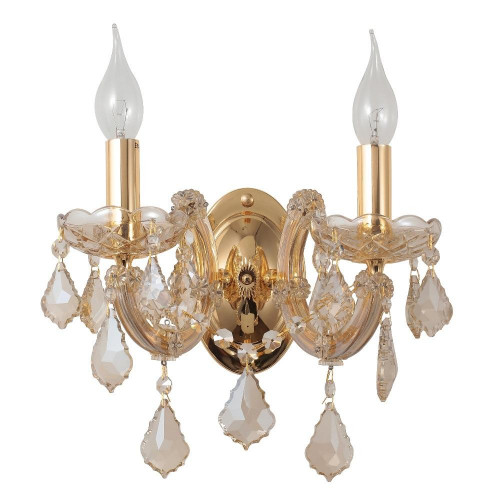 бра crystal lux ines ap2 gold/amber в Бийске