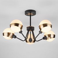 потолочная люстра eurosvet jasper 70093/5 черная белая в Бийске
