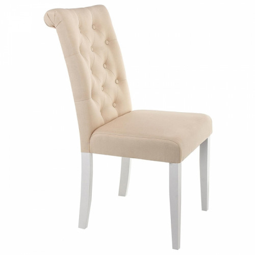 стул деревянный amelia white / fabric cream в Бийске