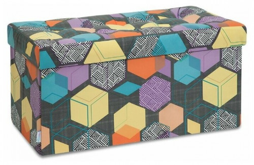 пуф банкетка дели большой, складной с ящиком для хранения, многоцветный, delicatex в Бийске