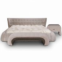 кровать двуспальная 180х200 бежевая meridian в Бийске
