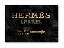 постер hermes без рамки, черный, а4 в Бийске