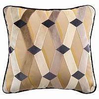 подушка декоративная бежевая с ромбами weave в Бийске