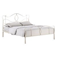 кованая двуспальная кровать 160х200 белая lili в Бийске