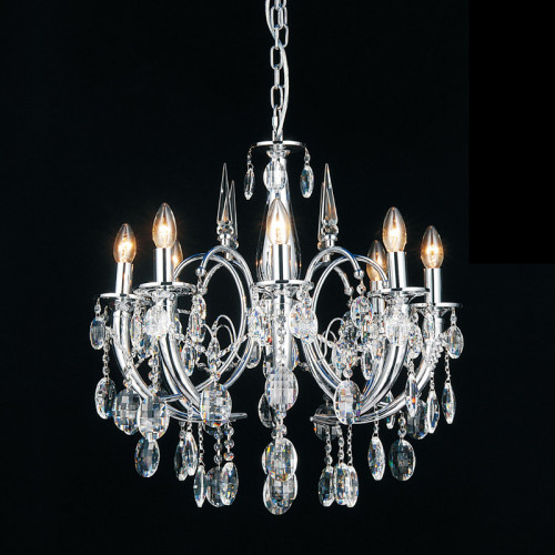 люстра md103908-8a от illuminati прозрачная/ хром в Бийске