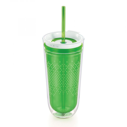 стакан с двойными стенками travel зеленый в Бийске