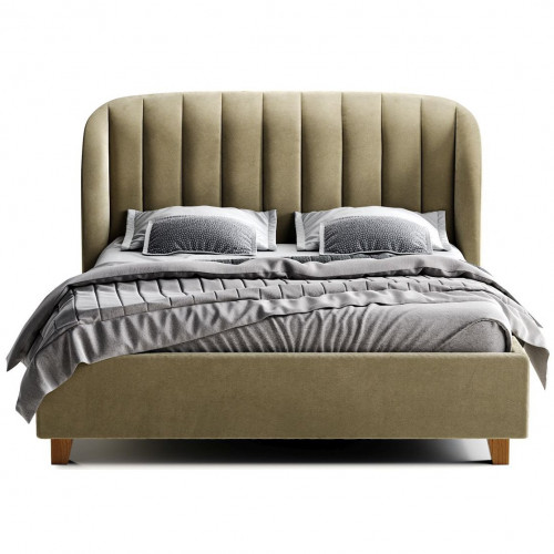 кровать двуспальная 180х200 бежевая tulip в Бийске
