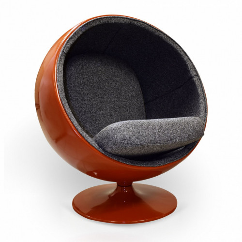 кресло ball chair оранжево-черное в Бийске