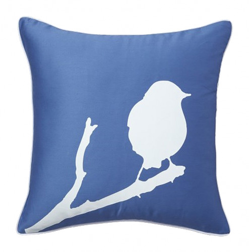 подушка с птичкой lone bird diamond-blue в Бийске