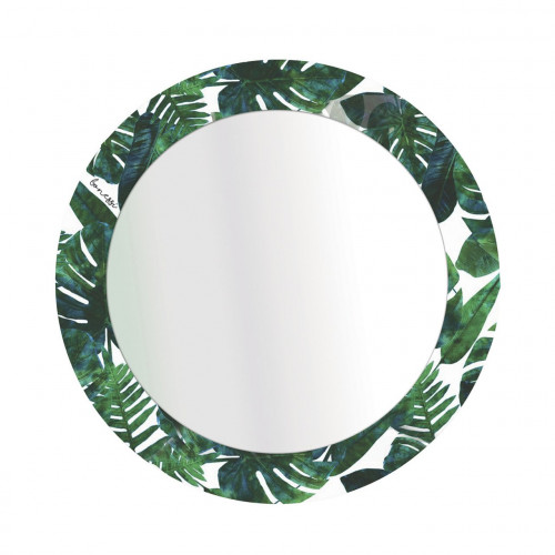 зеркало круглое в раме с принтом tropic в Бийске