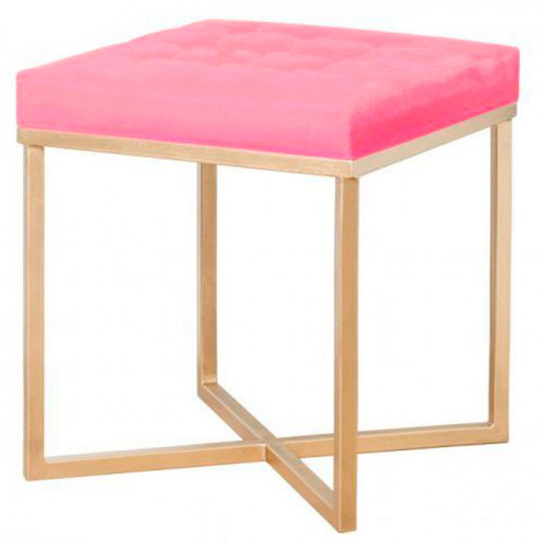 пуф розовый на золотом основании в Бийске