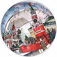 тарелка сувенирная спасская башня в Бийске