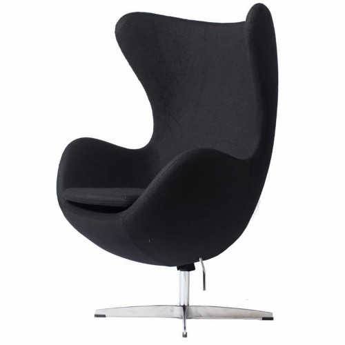 кресло egg chair кашемир черное в Бийске