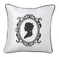 подушка с принтом ladies' profile white в Бийске