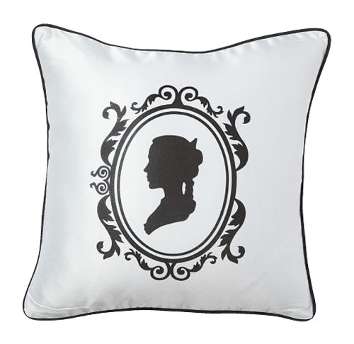 подушка с принтом ladies' profile white в Бийске