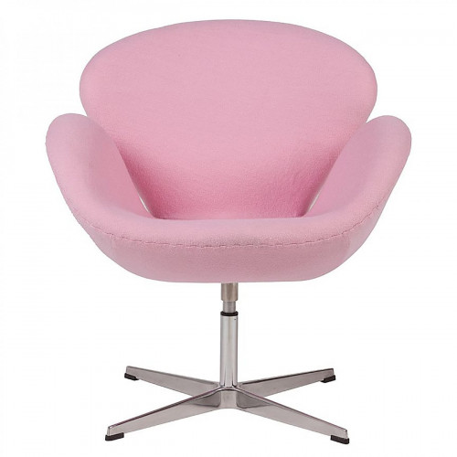 кресло swan chair светло-розовое в Бийске