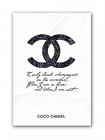 постер drink champagne. coco chanel а3 в Бийске