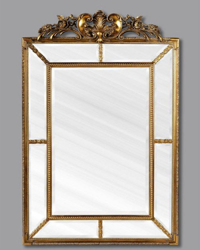 зеркало прямоугольное настенное золото ланкастер antique gold в Бийске
