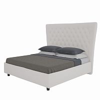кровать двуспальная 180х200 бежевая из велюра quicksand в Бийске