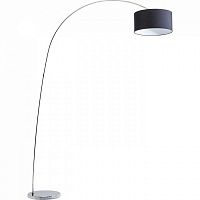 торшер gooseneck черный на хромированной ножке в Бийске