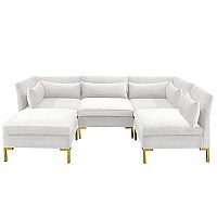 диван zara sectional угловой белый в Бийске