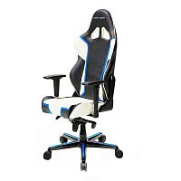 кресло геймерское dxracer racing черно-бело-синее в Бийске