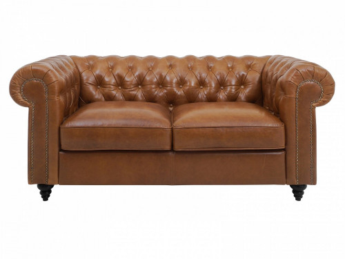диван chester classic двухместный прямой коричневый в Бийске