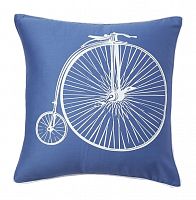 подушка с ретро-велосипедом retro bicycle blue в Бийске