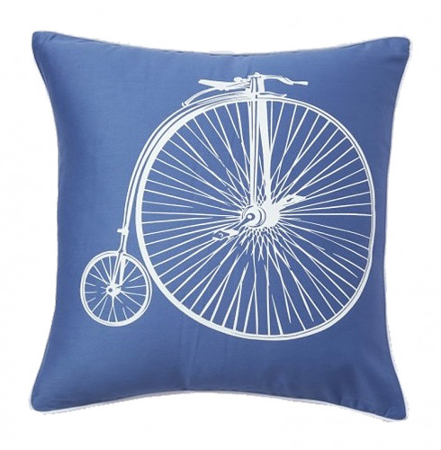 подушка с ретро-велосипедом retro bicycle blue в Бийске