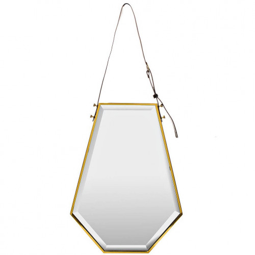 зеркало на ремне золотое шестиугольное 50х67 см в Бийске