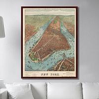 картина: antique map of new york city, 1879г. в Бийске