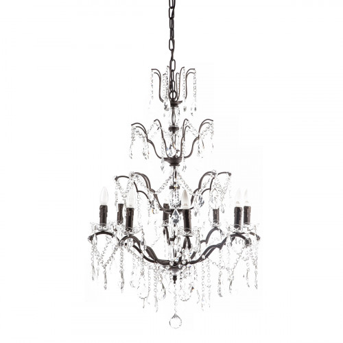 люстра maria theresa grande 8 lamps чёрная, прозрачная в Бийске
