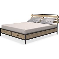 кровать двуспальная 160х200 светло-коричневая neo loft в Бийске