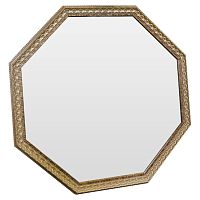 зеркало восьмиугольное золотое с резьбой golden light в Бийске