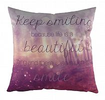 подушка с принтом keep smiling в Бийске
