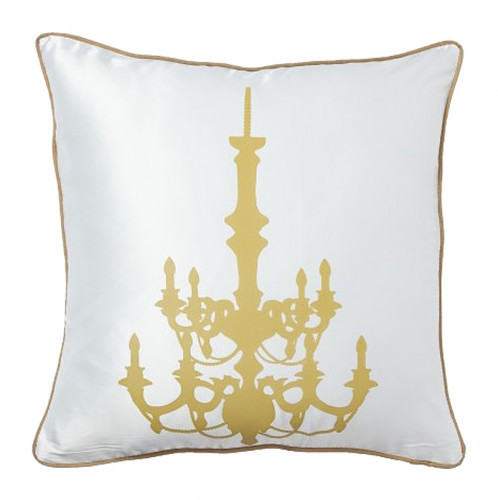 подушка с золотым канделябром chandelier white в Бийске