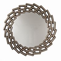 зеркало большое круглое в витой раме silver leaf в Бийске
