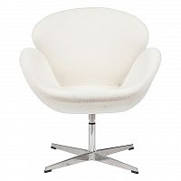 кресло swan chair белое в Бийске