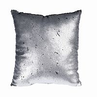подушка с пайетками серебристо-серая 45*45см в Бийске