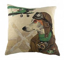 подушка с собакой-пилотом doggie fighters green в Бийске