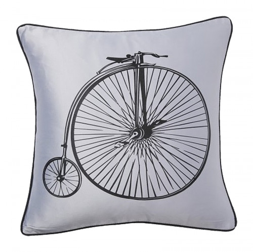 подушка с ретро-велосипедом retro bicycle grey в Бийске