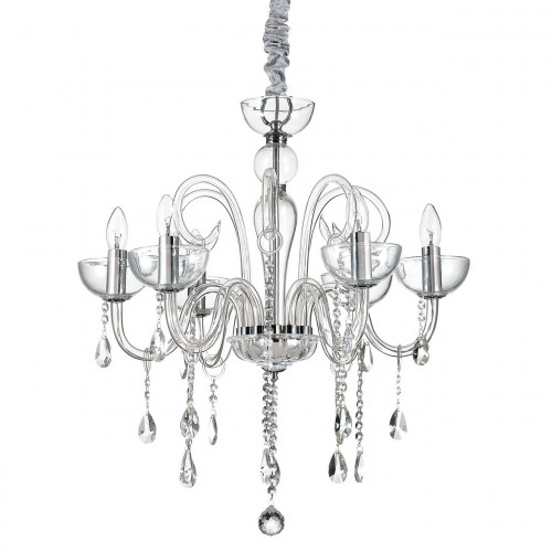 подвесная люстра ideal lux canaletto sp6 trasparente в Бийске