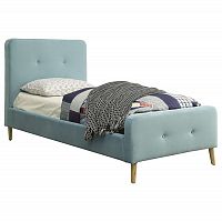 кровать button tufted flannelette blue 90х200 в Бийске